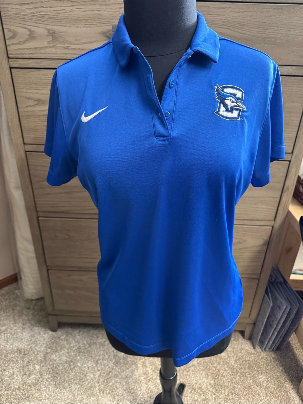 Creighton Bluejays Women’s Royal Blue Short-Sleeve Polo with Creighton Logo